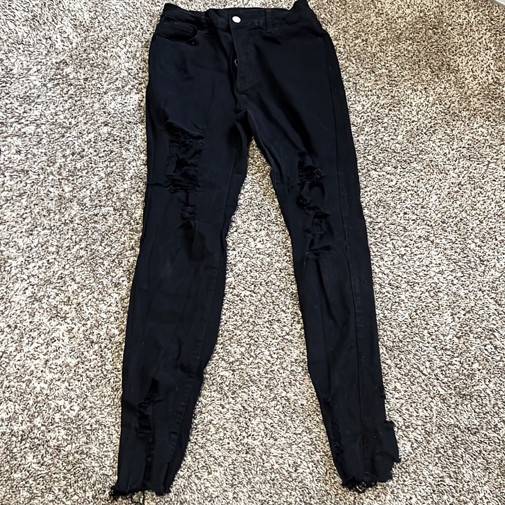 Shein ripped skinny jeans